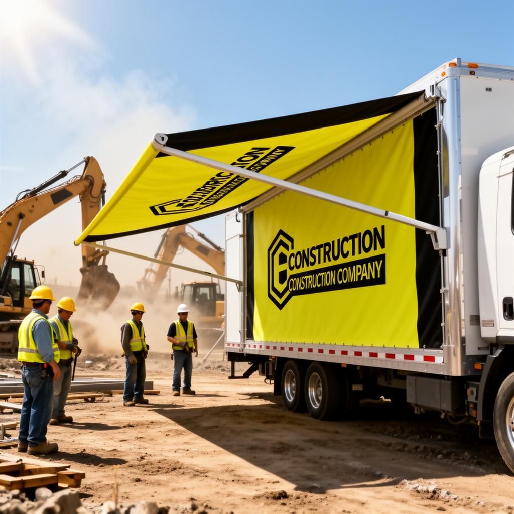 Construction & Job-Site RV with custom-printed awning