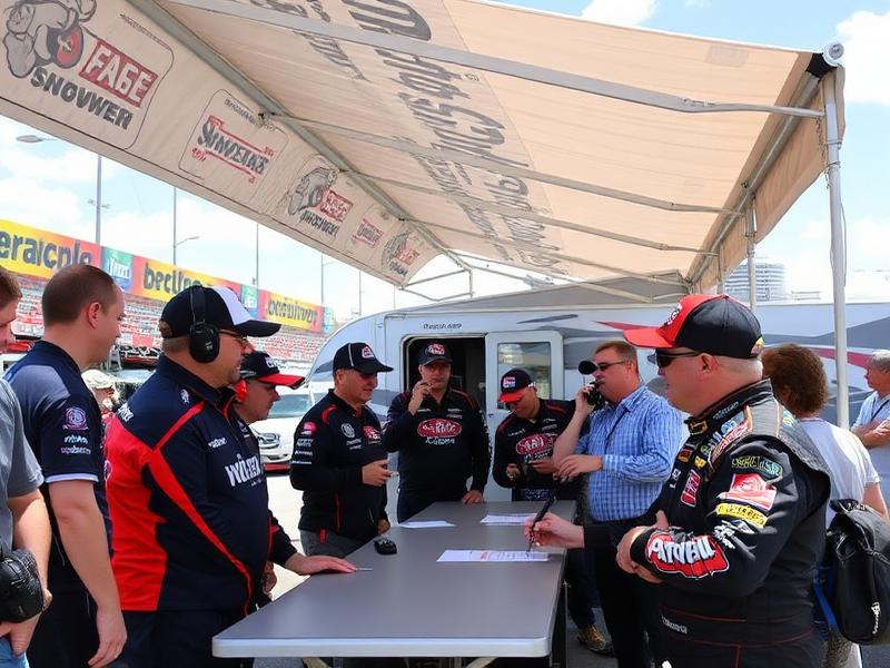 Race Teams awning use case: Driver appearances and meet-and-greets