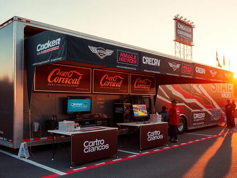Race Teams awning use case: Sponsor activation and contingency rows